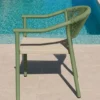 Lot de 2 fauteuils de jardin - vert olive