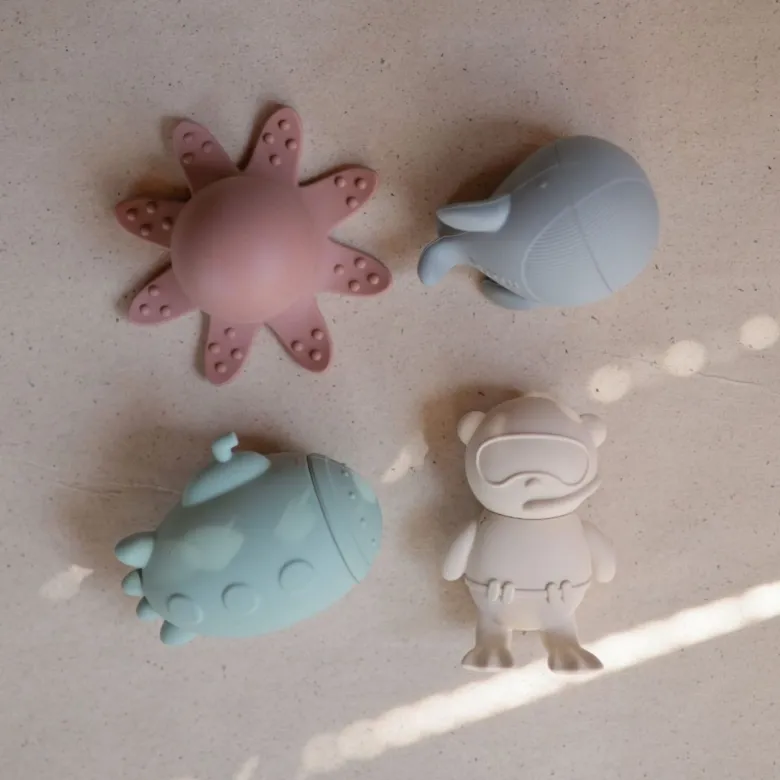 Lot de 4 jouets de bain sealife