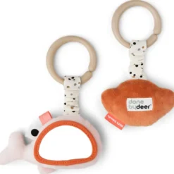 Lot de 2 jouets d'éveil à suspendre wally rose