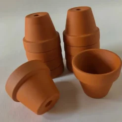 Lot de 10 mini-pots terre cuite h. 4 cm