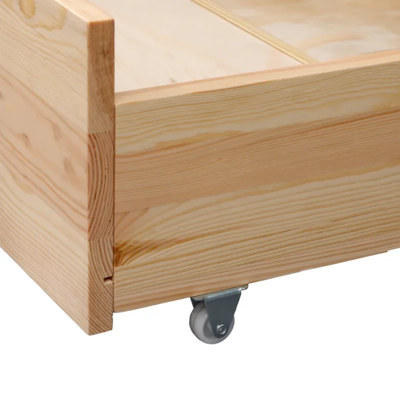 Lot de 2 tiroirs de rangement bois pour lit