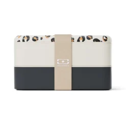 Lunch box rectangle 2x500ml leopard