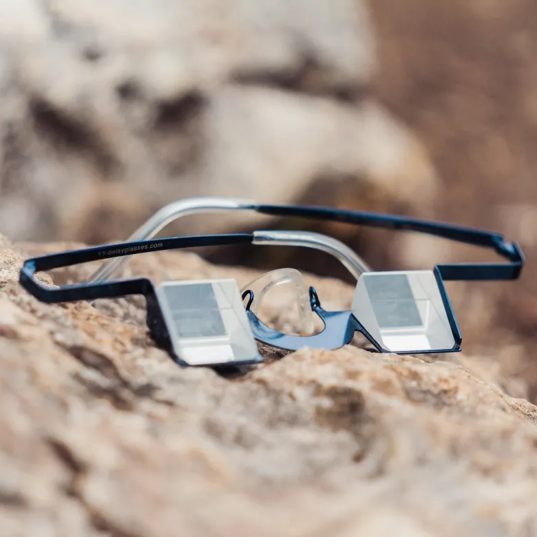 Lunettes d’assurage – confort cervical pour les grimpeurs – classic blue Bleu
