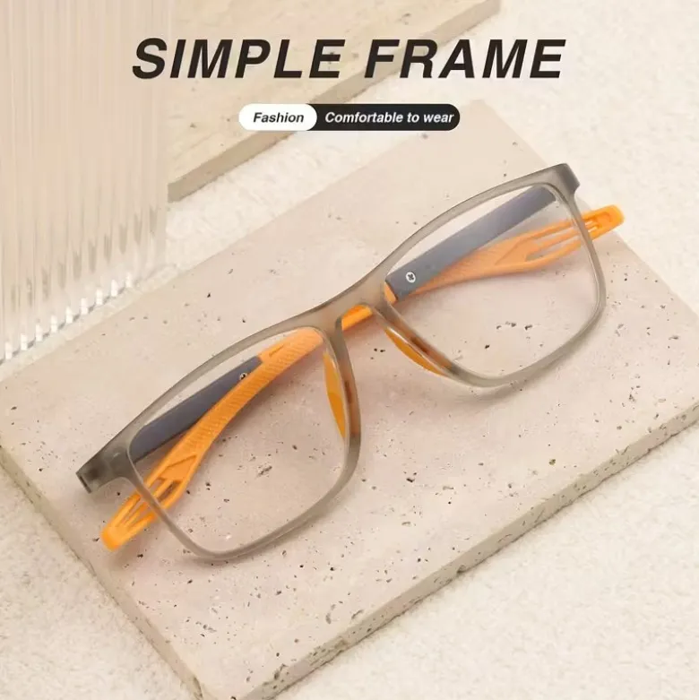 Lunettes loupes noir-orange 1.5