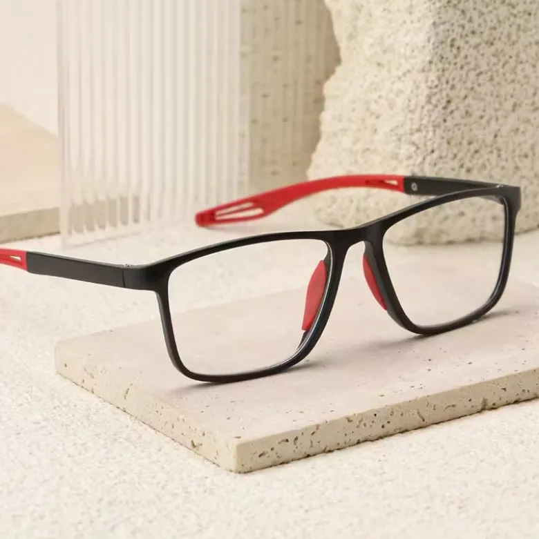 Lunettes loupes noir-orange 1.5