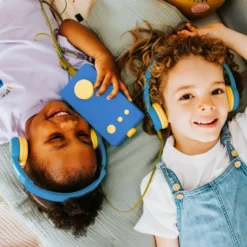 Lunii - casque audio bleu - compatible avec ma fabrique à histoires - pour