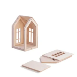 Maison de poupées aimantée naturelle s