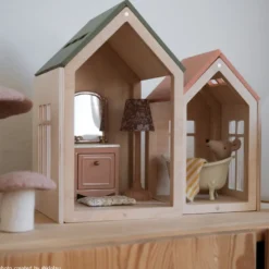 Maison de poupées aimantée nature l