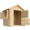 Maison en bois pour enfants sans plancher- 112x146xh143cm-1.1m2