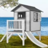 Maisonnette blanche sur pilotis lodge x