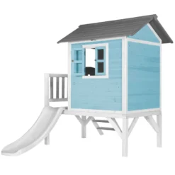 Maisonnette blanche sur pilotis lodge x