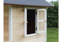 Maisonnette bois naturel pour enfant lof