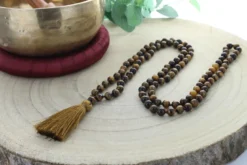 Mala en oeil de tigre 108 perles