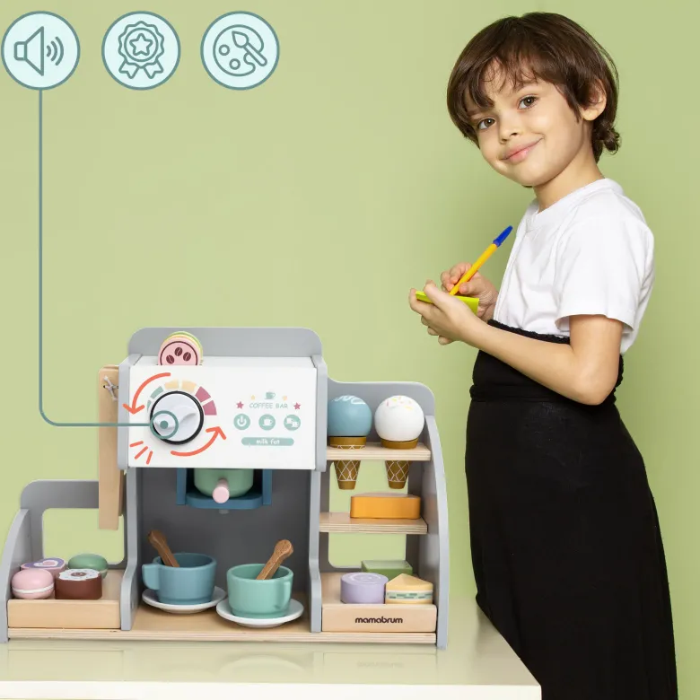 Marchande enfant glacière & machine café
