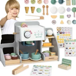 Marchande enfant glacière & machine café