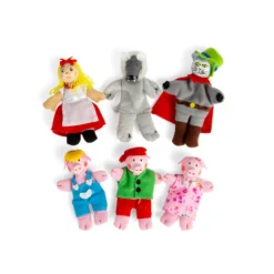 6 marionnettes à doigts chaperon rouge