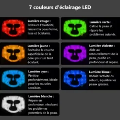 Masque led visage luminotherapie