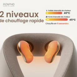Masseur pour cervicales sans fil U-Neck Mini Bluetooth Renpho