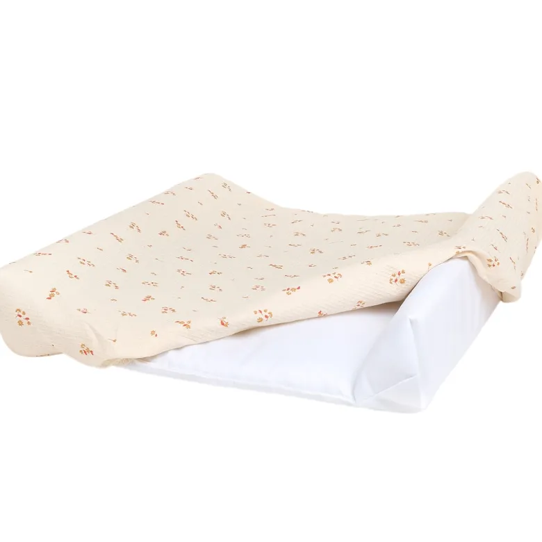 Matelas à langer imperméable et housse yellow lily