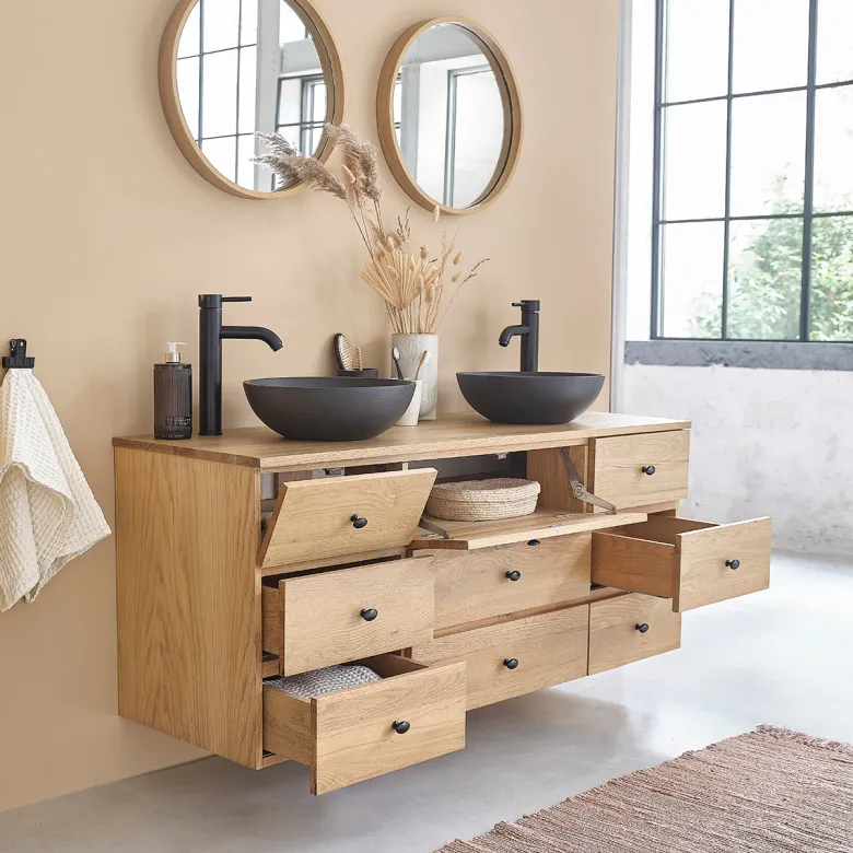 Meuble salle de bain 9 tiroirs