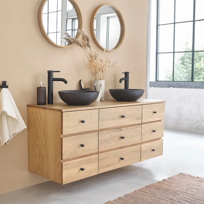 Meuble salle de bain 9 tiroirs