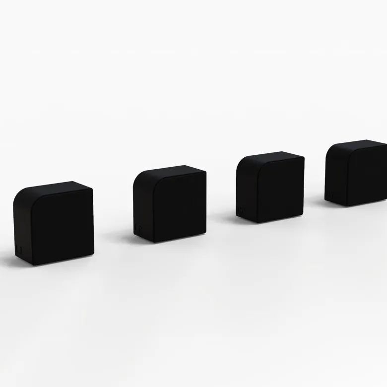 Mini mur d’enceintes bluetooth modulables 4-en-1, 20w rms rechargeable usb