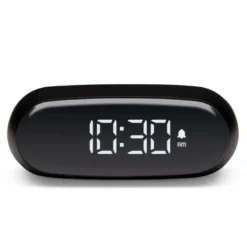 Mini réveil Lexon Minut commande tactile batterie rechargeable Noir