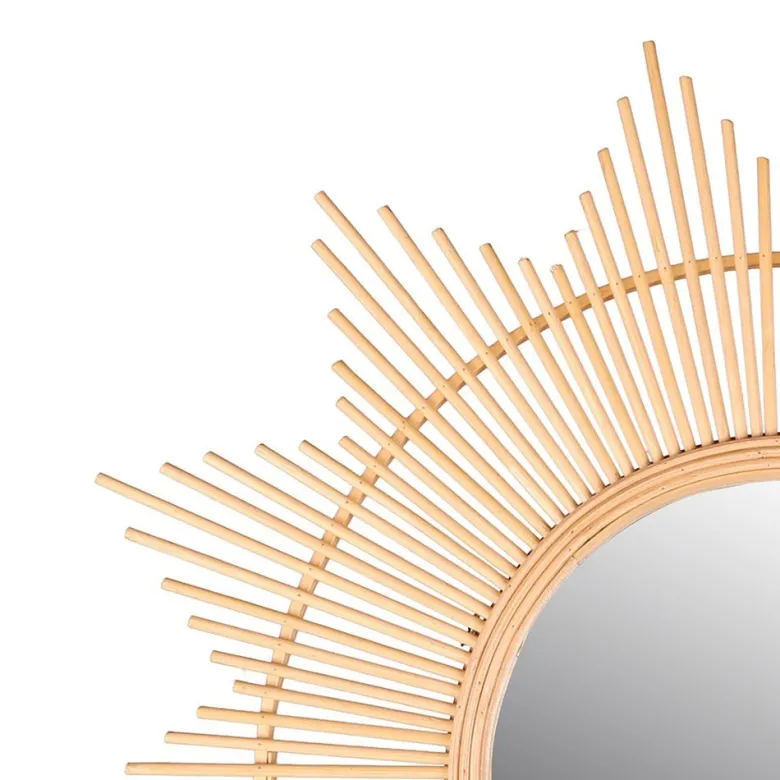 Miroir soleil bambou d60