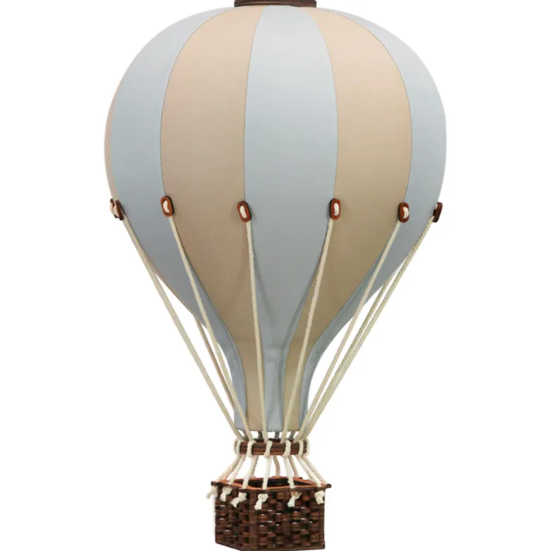 Montgolfière décorative beige et bleu
