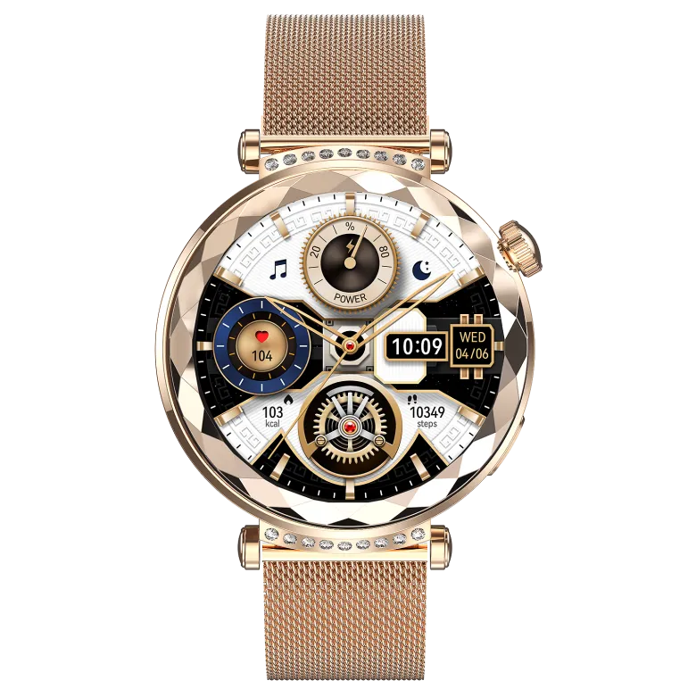 Montre connectée amoled- edition zénith or