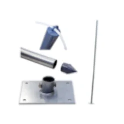Mât acier pour voile d'ombrage ø 50 mm - 2,40 m - jardiline