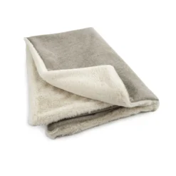Nation, couverture bi-face blanc beige l