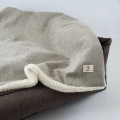Nation, couverture bi-face blanc beige l