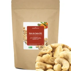 Noix de cajou bio - 1kg (entières, sans sel ajouté) - riche en antioxydants
