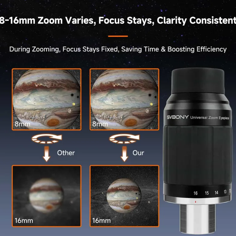 Oculaire zoom 8 16mm 63 degres svbony