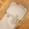 Oreiller bébé plat ourson gaze jeanne