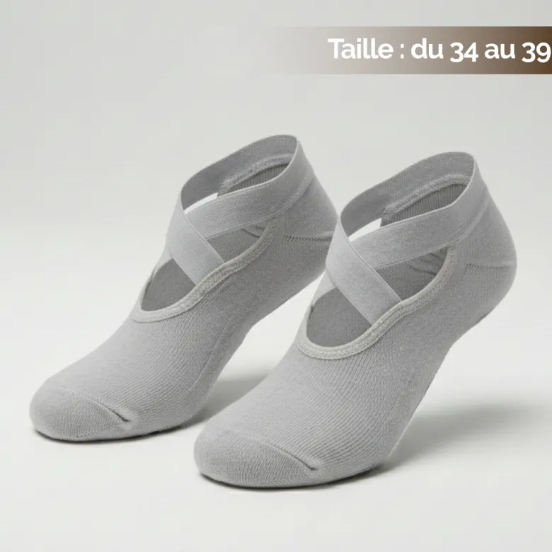 8 paires chaussettes antidérapantes yoga Multicolore