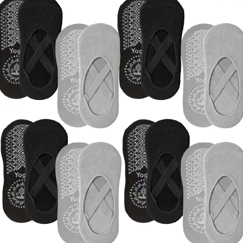 8 paires chaussettes antidérapantes yoga Multicolore
