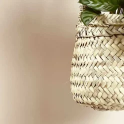 Panier cache pot en palmier avec corde