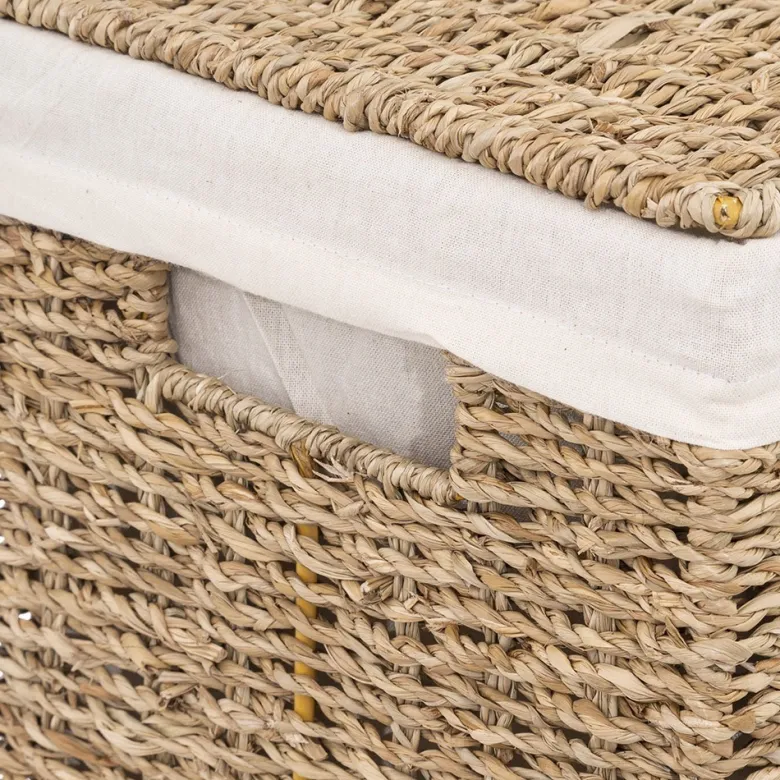 Panier à linge rectangle seagrass