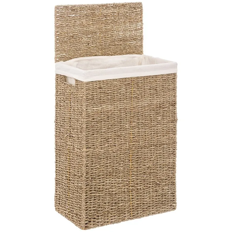 Panier à linge rectangle seagrass
