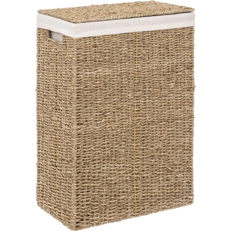 Panier à linge rectangle seagrass