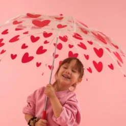 Parapluie cœurs rouges