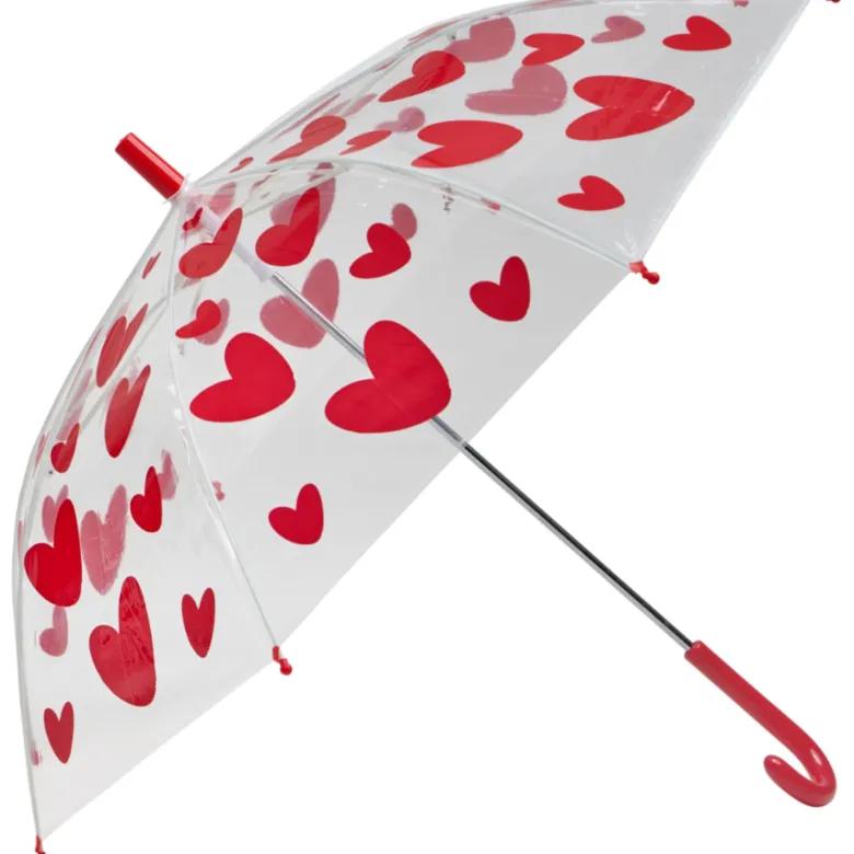 Parapluie cœurs rouges