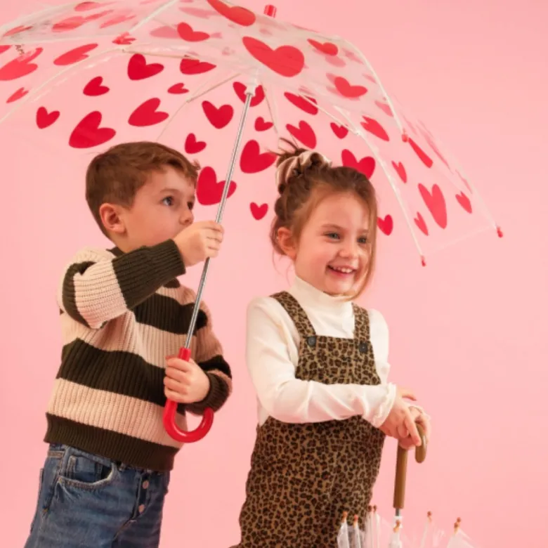 Parapluie cœurs rouges