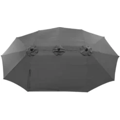 Parasol double 2,7x4,6m linai gris