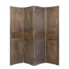 Paravent 4 pans bois marron