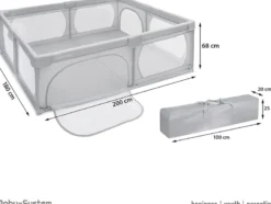 Parc bébé pliable 200*180*68, pliable