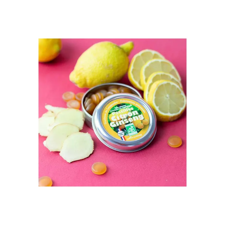 Pastilles bio citron ginseng 45g