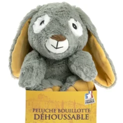 Peluche bouillotte déhoussable lapin